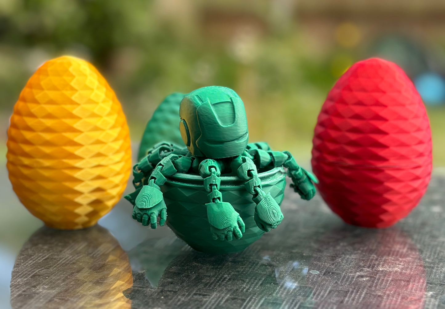 Articulated Octopus Ironman With Surprise Egg- Fidget Toy - Desk Toy - Flexible