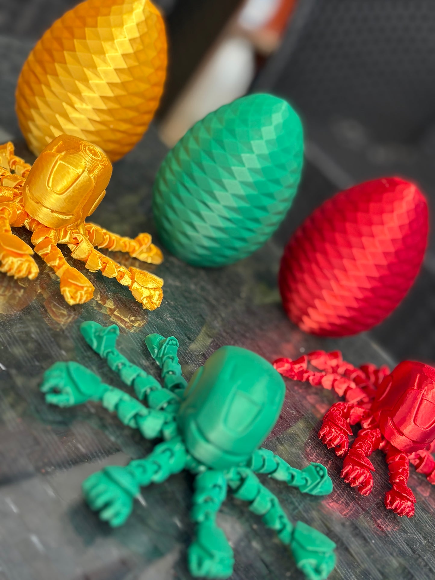 Articulated Octopus Ironman With Surprise Egg- Fidget Toy - Desk Toy - Flexible