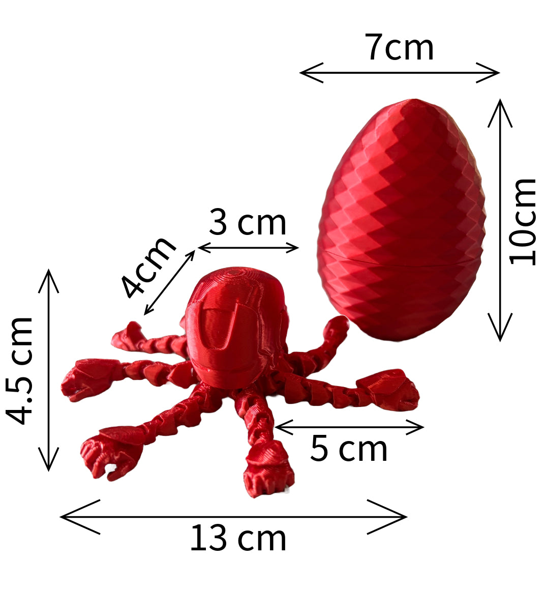 Articulated Octopus Ironman With Surprise Egg- Fidget Toy - Desk Toy - Flexible