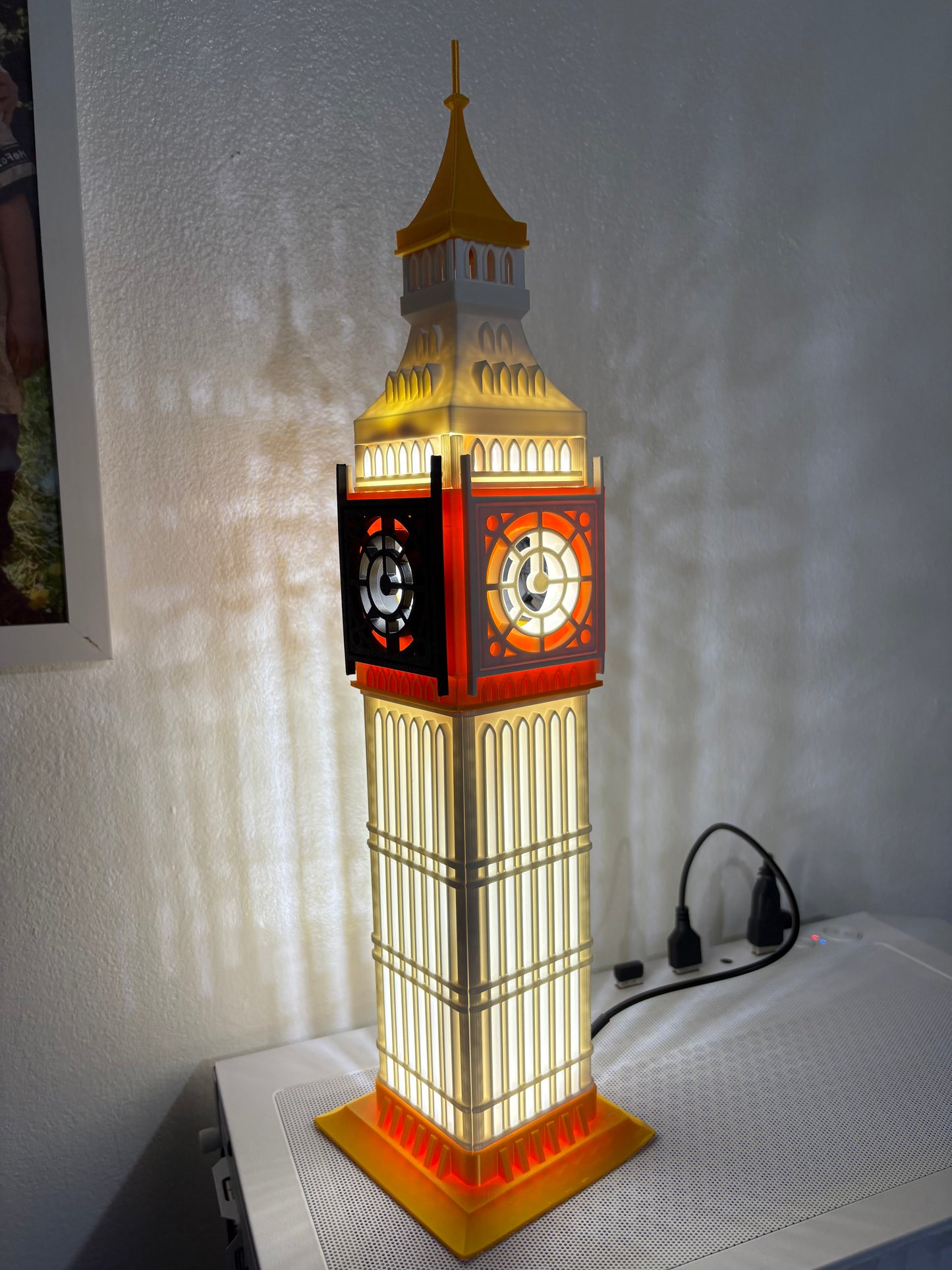Big Ben Led Light Lamp Night Table Decor Visual Night 3D Effect Tower