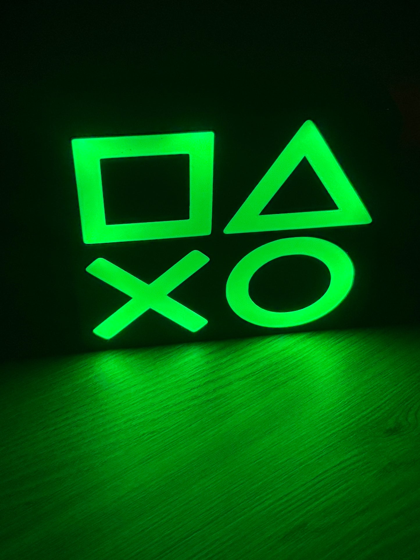 PlayStation LED Symbol Light – RGB Gaming Decor with Remote Control – Geek Room Lamp – Gamer Gift – Color Changing Mood Light