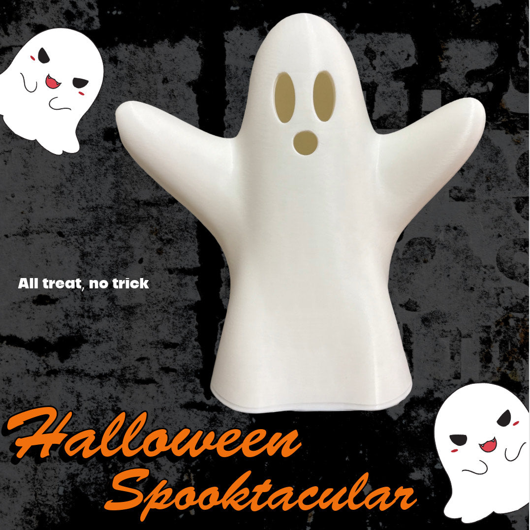 Spooky Ghost Halloween Light – USB Operated Warm White Lamp