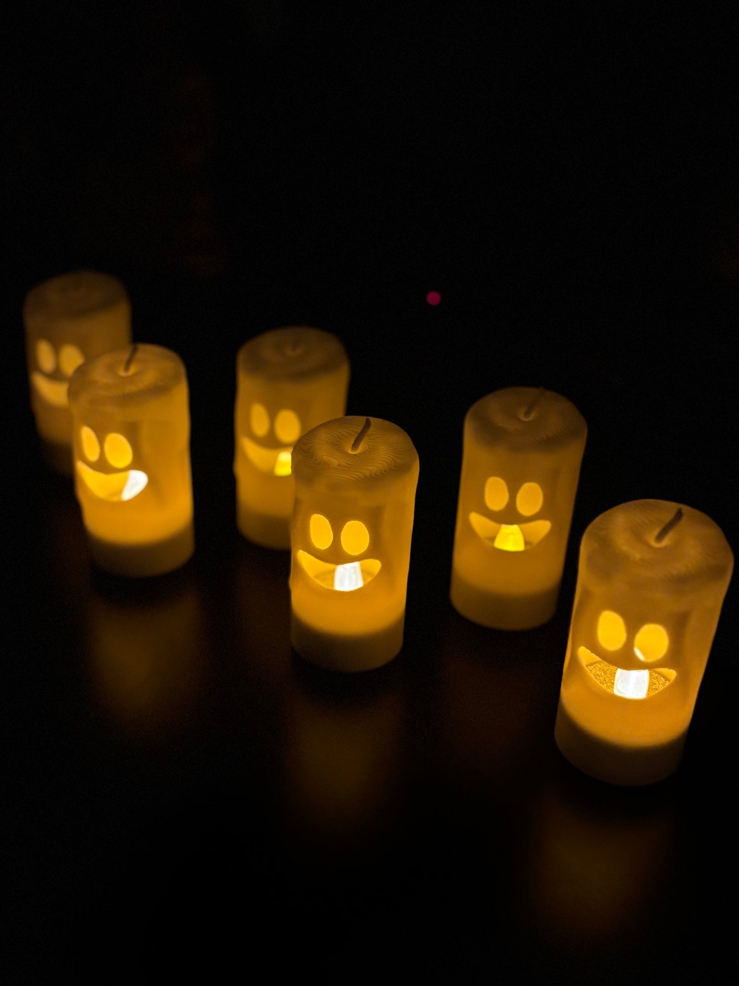 Halloween LED Ghost Candles Pack Of 6 Party Tea Light Candle Battery Operated