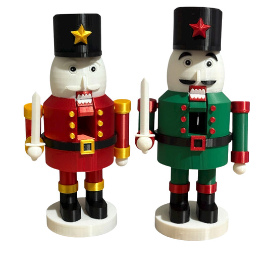 Christmas Nutcracker Soldier Figurine – Perfect Holiday Gift – Red & Green