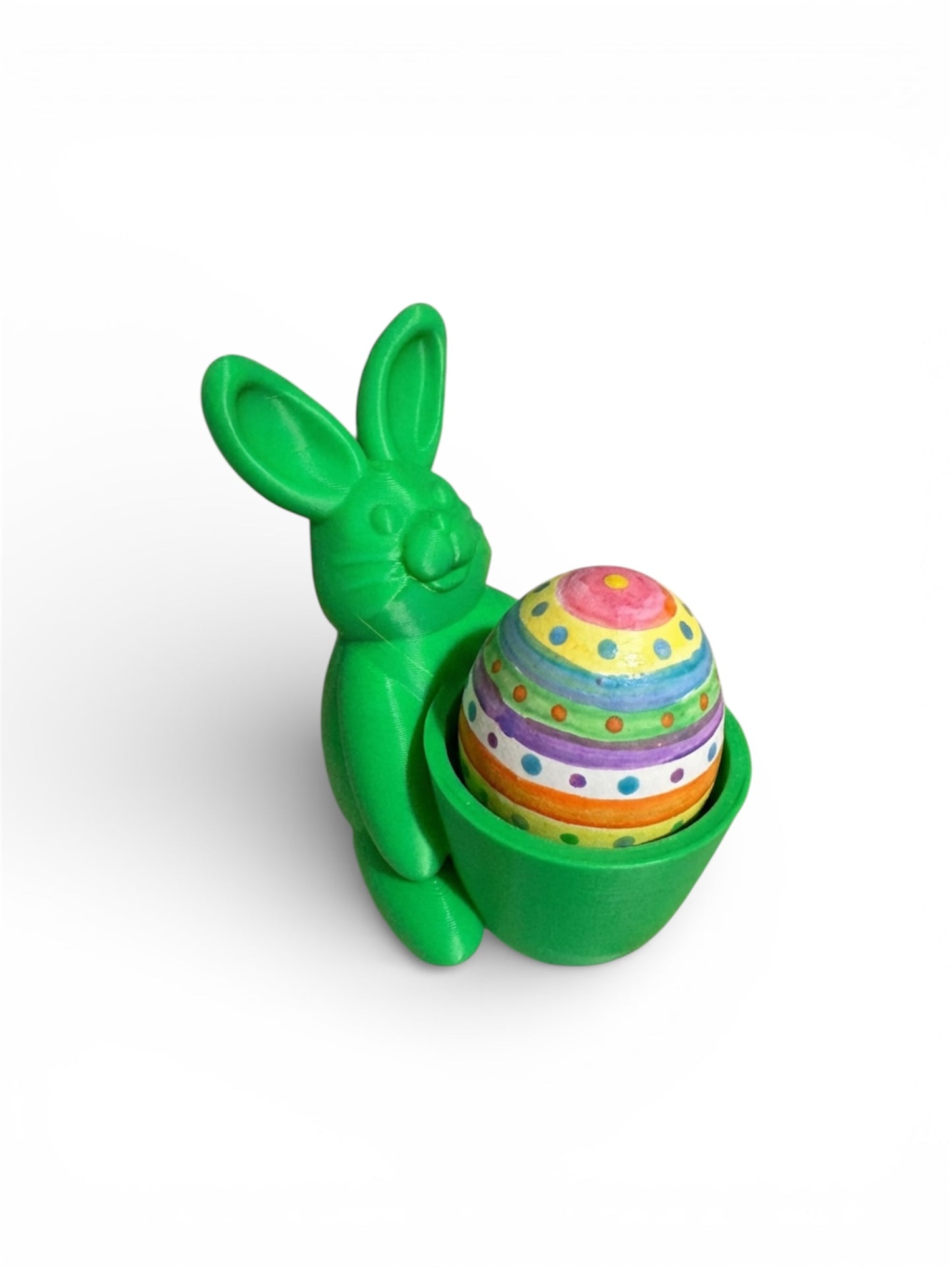 Set of 4 Bunny Egg Holders – Colorful Easter Rabbit Egg Cups