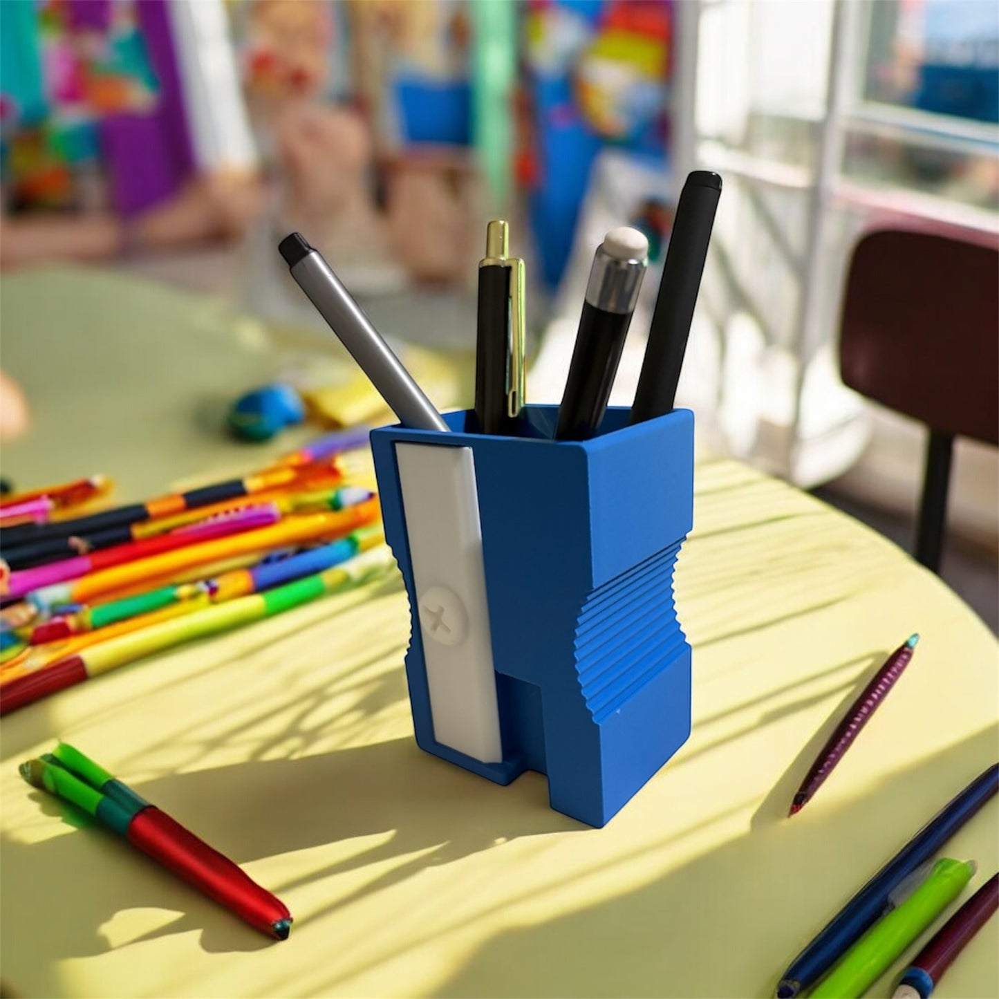 Creative Pencil Sharpener Style Pen & Pencil Holder Fun Desk Organizer