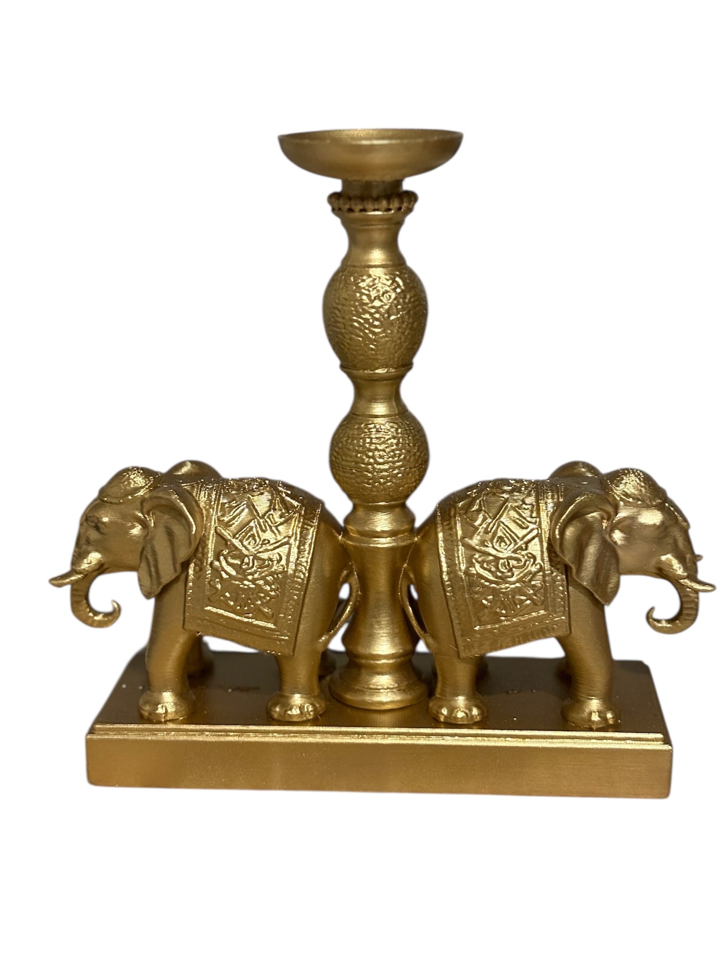 Decorative Twin Elephant Candle Holder for Home & Festive Décor