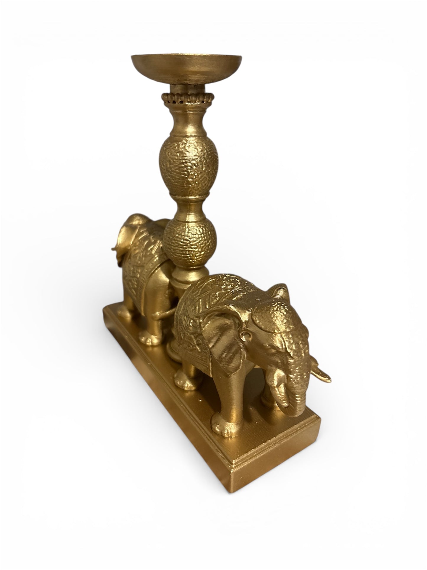 Decorative Twin Elephant Candle Holder for Home & Festive Décor
