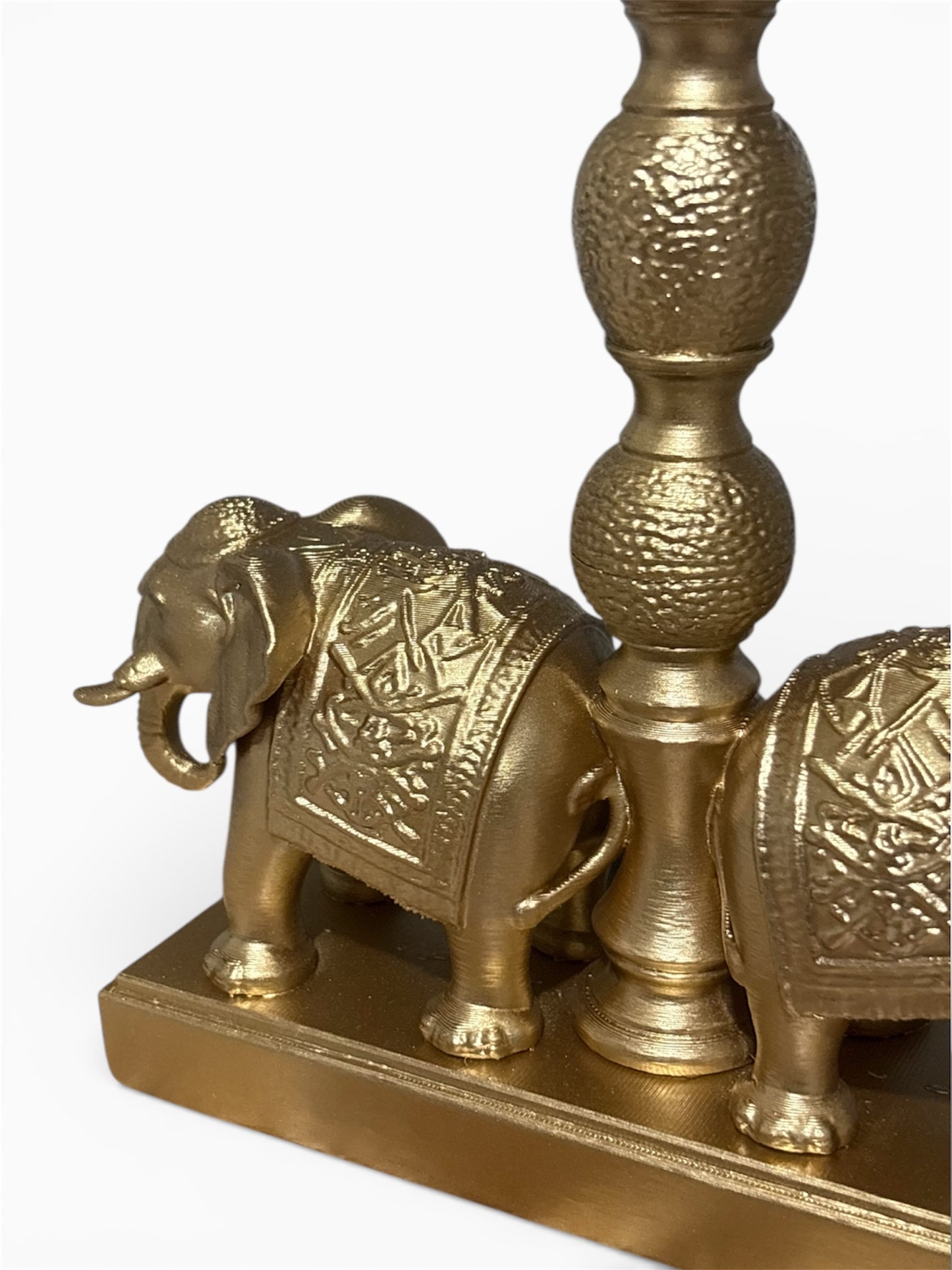 Decorative Twin Elephant Candle Holder for Home & Festive Décor