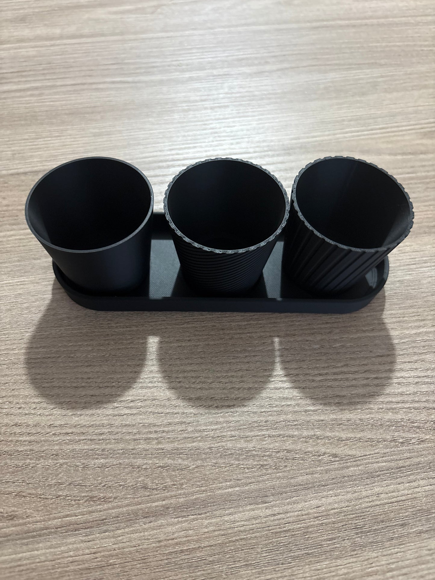 Luxury Set of 3 Mini Planter Pot Modern Design with Drainage Indoor Plant Pot