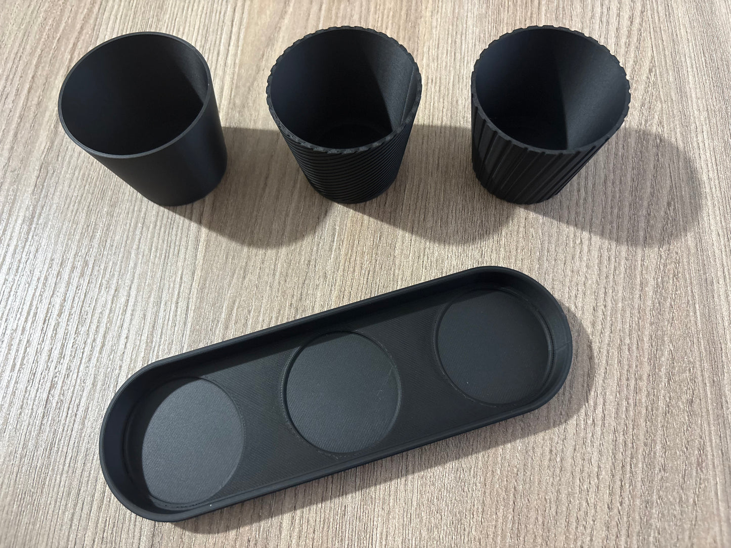 Luxury Set of 3 Mini Planter Pot Modern Design with Drainage Indoor Plant Pot