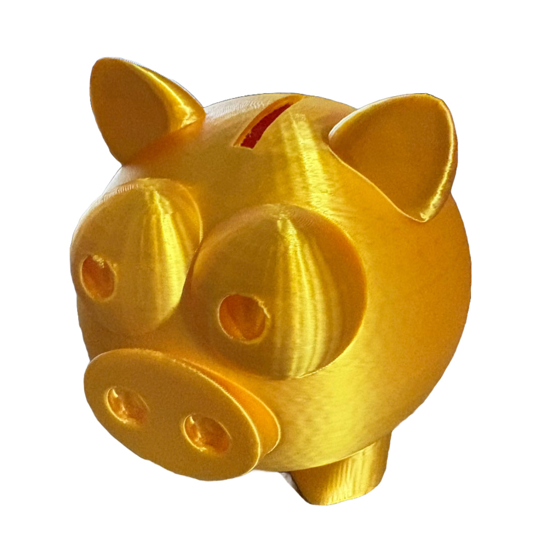 Golden Piggy Bank: Shiny Coin Bank, Kids & Adult Savings