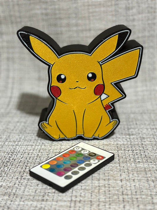Pikachu LED Night Light – Remote-Controlled Color Changing Pokémon Lamp – Cute Kids Room Decor, Birthday Gift for Fans & Gamers