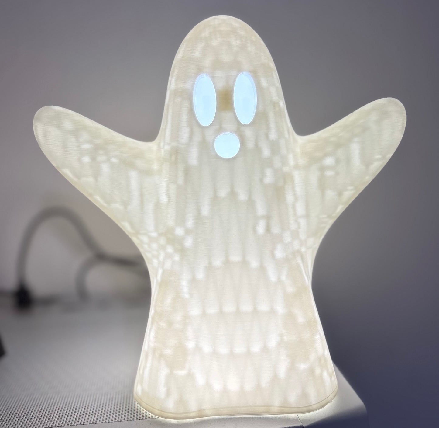 Spooky Ghost Halloween Light – USB Operated Warm White Lamp