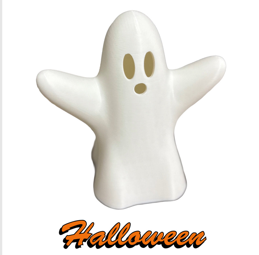 Spooky Ghost Halloween Light – USB Operated Warm White Lamp