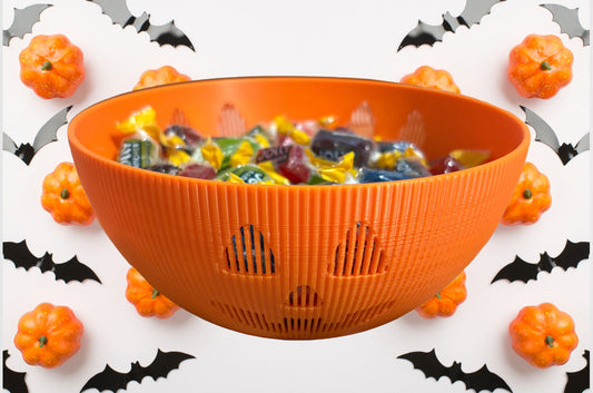 Halloween Candy Bowl – Pumpkin Dish for Treats – Spooky Party Decoration – Autumn Centerpiece